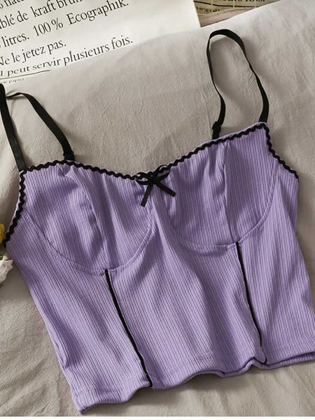 

women's tanks camis heliar women purple knitted crop straps camis women cute crop for summer y2k for women 2021 summer aa230515, White