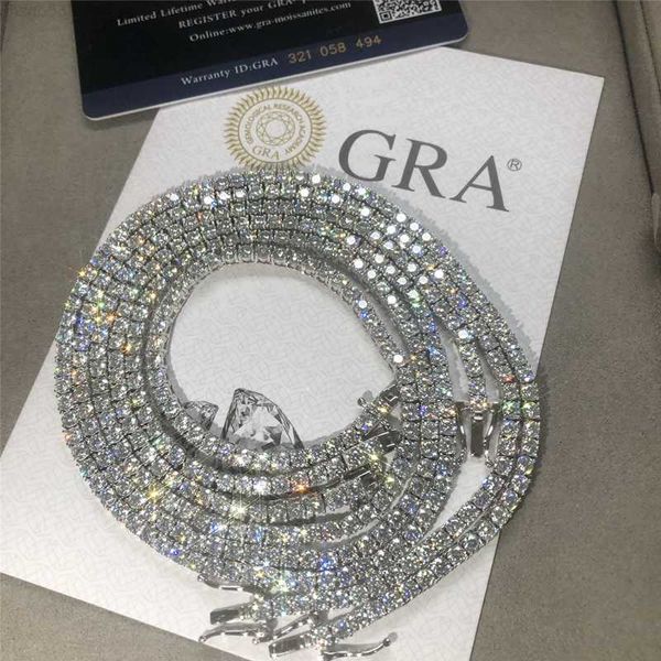 

iced out hip hop jewelry moissanite bangle cluster tennis chains 2mm-6.5mm 925 sterling silver bracelet moissanite