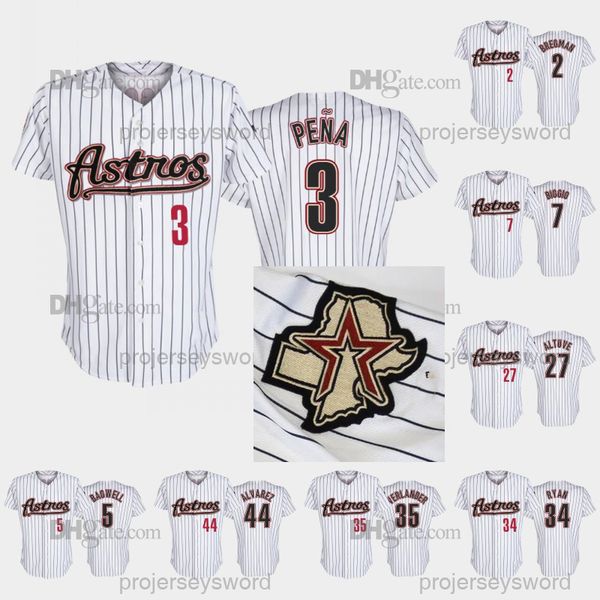 

houston jeremy pena pinstripe white jersey jeff bagwell craig biggio yuli gurriel jose altuve kyle tucker nolan ryan justin verlander yordan, Blue;black
