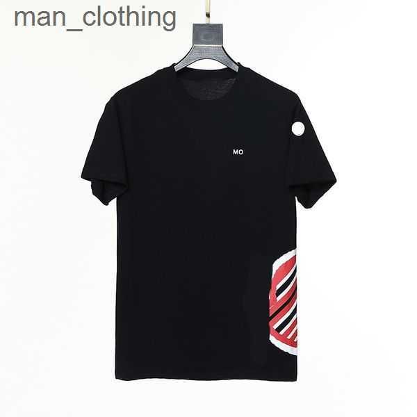 

designer mens t shirts embroidery badge solid loose relaxed cotton crewneck polo shirt short sleevet shirt bottom size s/m//xl 4em3i, White;black