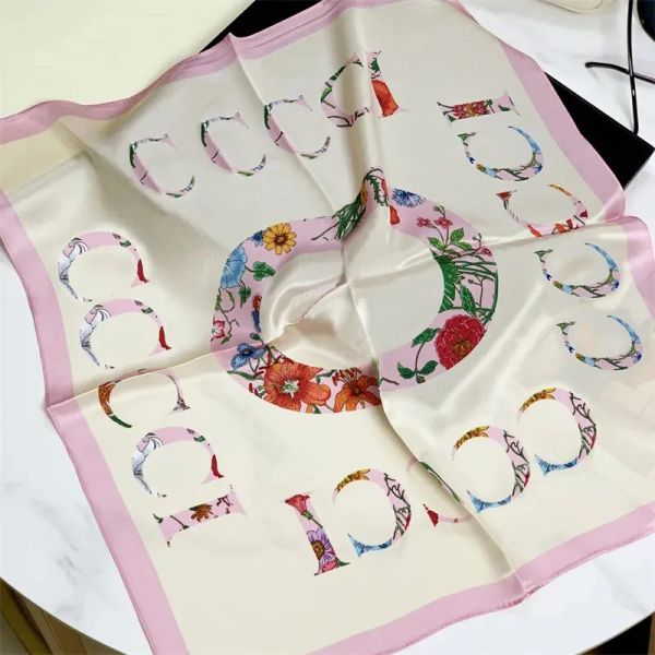 

Fashion Silk Scarf Designer Flower Letter Print Head Scarf Womens Bag Ribbons Summer Scarfs Classic Squares Scarves Lady Headscarf Gift FVPI