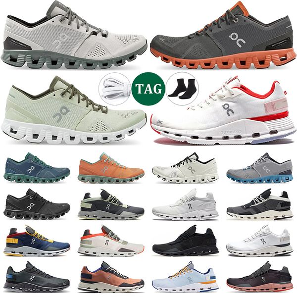 

on cloud running shoes men women oncloud black white storm blue tide rust rock grey mens trainer