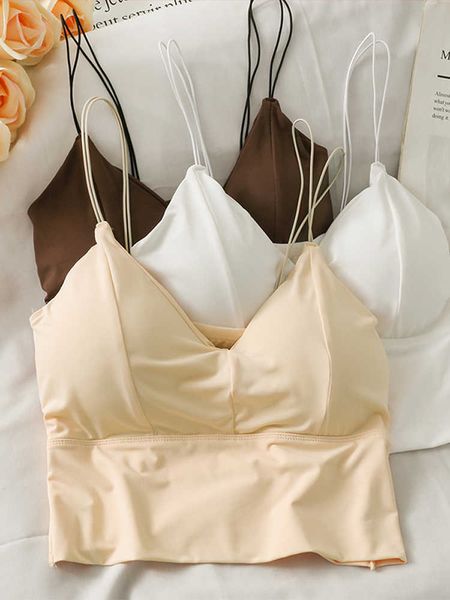 

women's tanks camis heliar women bra camis with padded solid ice silk crop female plain tube spaghetti camisole for women 2023 summer, White