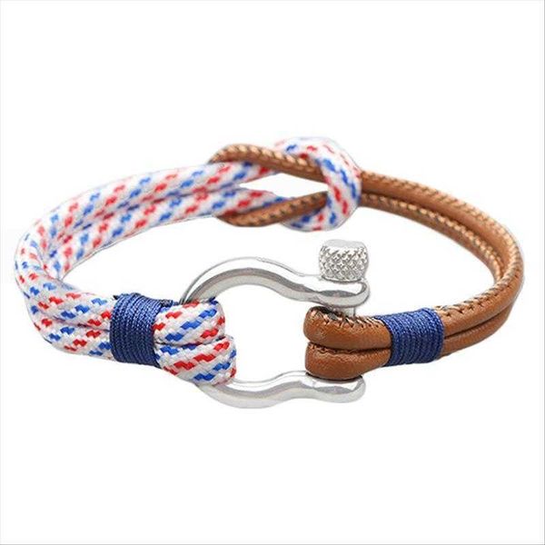 

wholesale truelove knot stainless bracelet steel buckle 550 parachute cord ornament leather rope, Golden;silver