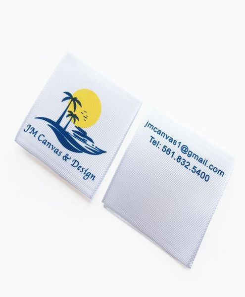 

custom printed label printing services 1000pcs woven care labels clothing garment sewing shoes side label for bag9042046