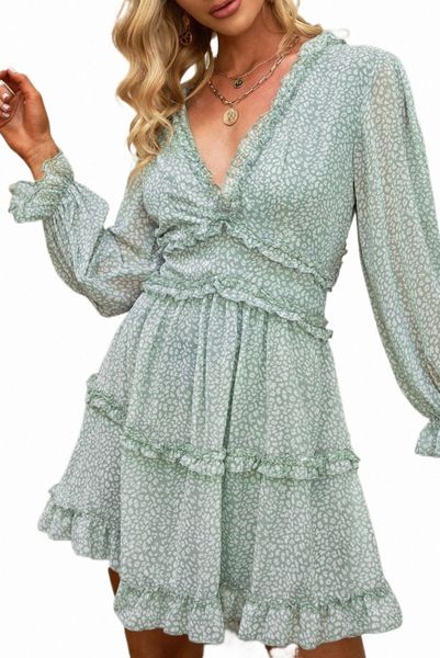 

green ruffle detailing open back floral dress r1uc#, Black;pink