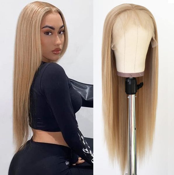

32 inch lace wig headgear dark blue mid-section long straight hair chemical fiber headgear lace wigs many styles to choose from support cust, Black