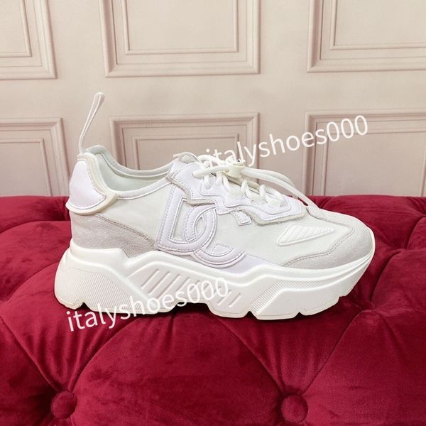 

new designer italy for women sneaker leather embroidered stripes white shoe flat platform walking sports trainers2023, Black