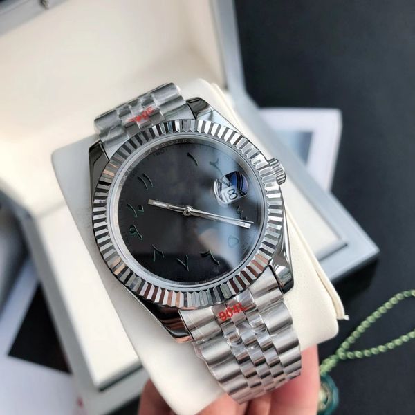 

aaa sapphire mirror surface lady watch automatic mechanical movement mens watches41mm waterproof wristwatch business stainless steel bracele, Slivery;brown