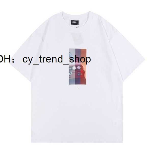 

men's tshirts ins american fashion brand kith bmw stripe ss tee auto image cobranded tshirt large and short 11, White;black