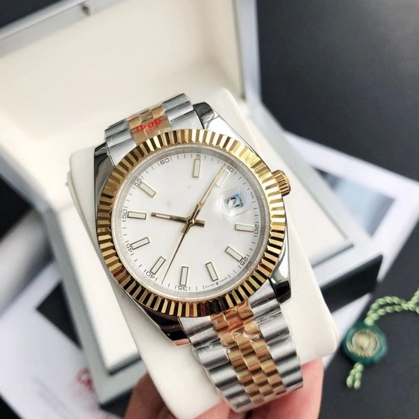 

lady watch automatic mechanical movement mens watches 36mm 41mm classic waterproof wristwatch business wristband stainless steel bracelet mo, Slivery;brown