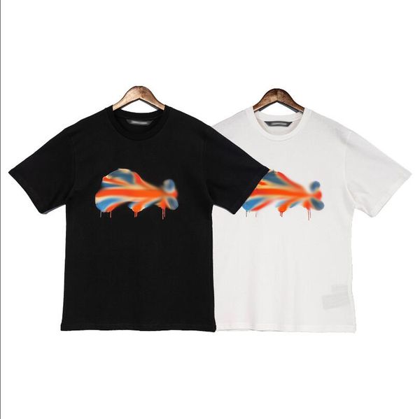 

men t-shirt geometric pattern summer casual tee fashion ins style streetwear loose sport hip-hop mature trendy t shirts s-xl, White;black