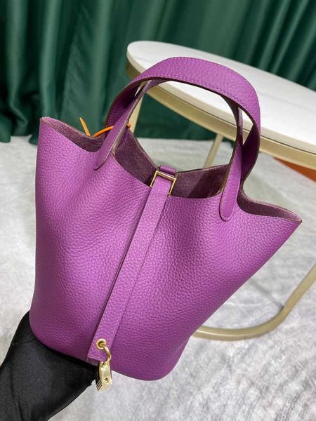 

authentic totes picotin womens luxury bags 2023 new h family semihandmade wax thread vegetable basket childrens head cover cowhide bucket ba