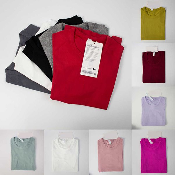 

t shirts swiftlys tech 1.0 yoga lulu womens sports wear ladies short-sleeved t-shirts moisture wicking knit high end design 57ess, White