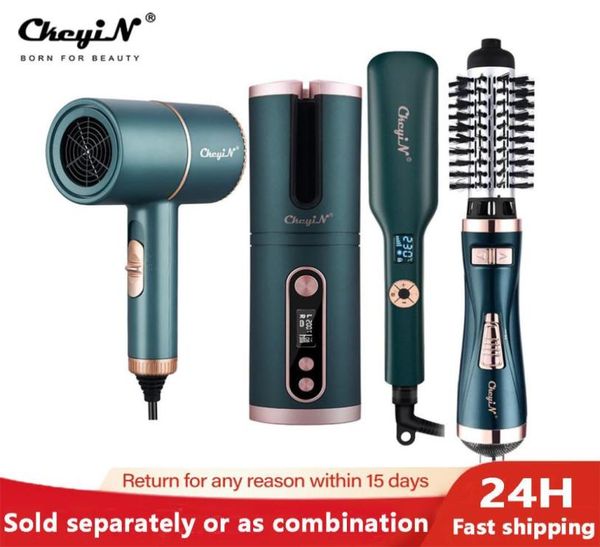 

curling irons 1000w air brush hair straightening comb ceramic flat iron automatic curler cordless roller low noise dryer 2210311542169