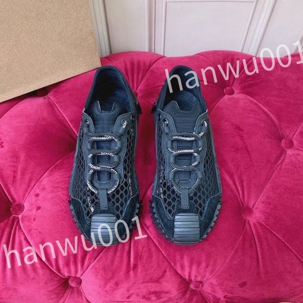 

new luxurys famous basketball sneakers shoes women leather rubber sole lace-up trainers outdoor skateboard walking 35-41, Black