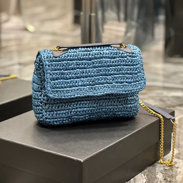 

2023 new famous designer handbag single shoulder bag ladies fashion straw beach bag clutch