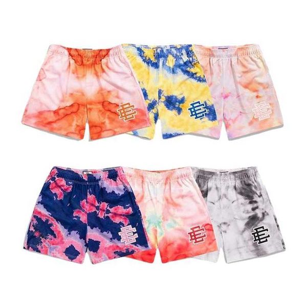 

men's clothing ee summer sports shorts fashion brand loose digital printed capris mesh quick dry beach pants, White;black