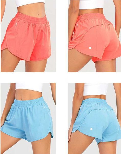 

ll women yoga outfits short mid-rise lined running shorts with zipper pocket gym ladies casual sportswear for girls exercise breathable desi, White;black