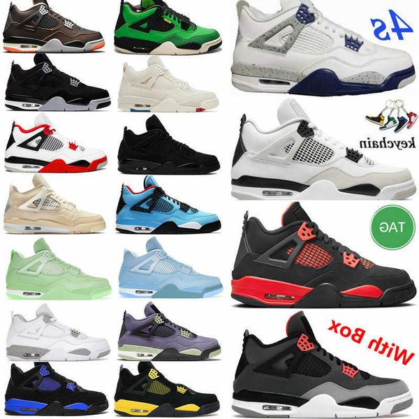 

with box designer mens 4 basketball shoes 2023 toro bravo 4s sneakers singles dy royalty raptor red thunder oreo white navy cement pale citr, Black