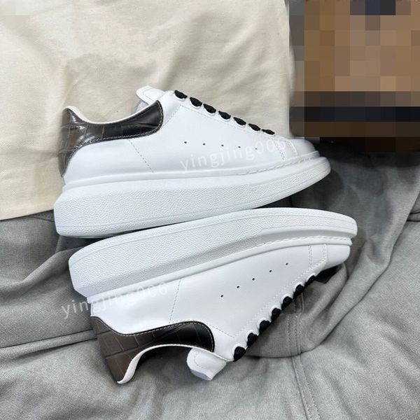 

2023platform brand mens womens quality casual shoes leather lace-up sneaker fashion lady flat running trainers letters gym sneaker, Black