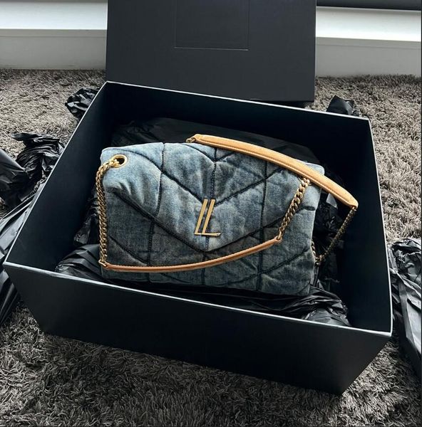 

loulou denim shoulder bag fashion handbag purse luxury designer tote women cowboy messenger flap bags crossbody clutch wallets heave gold ch