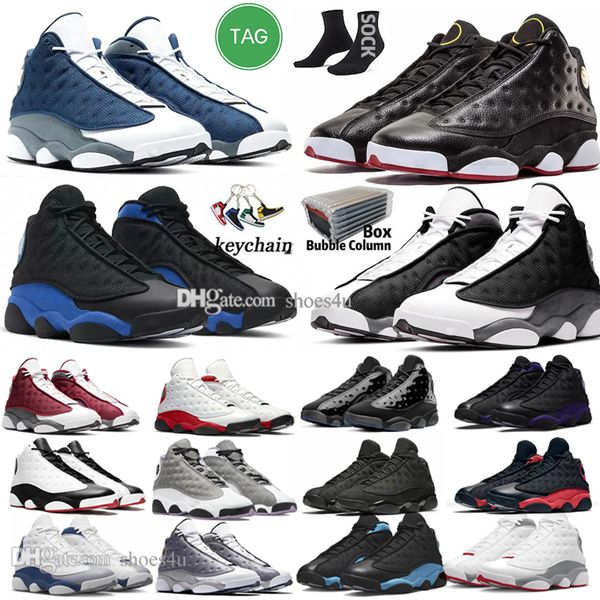 

13s men basketball shoes for women 13 black flint wheat wolf grey playoffs purple french university blue bred chinese new year mens womens t