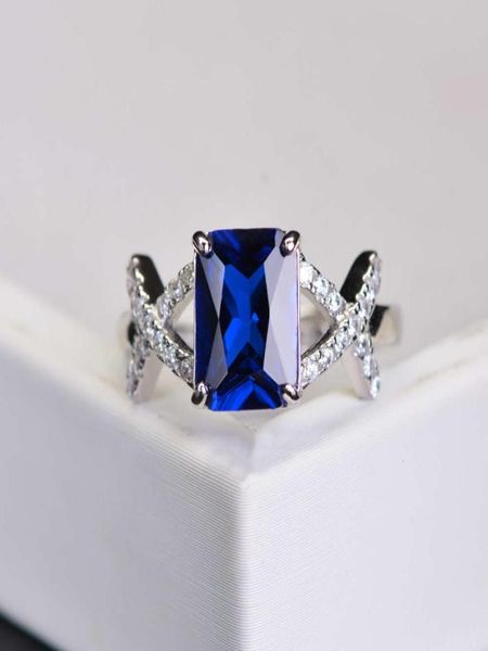 

hbp fashion shi pei square movable ring small versatile personalized fashionable with diamond and classic four claw ring4043342, Silver