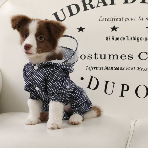 

Cute Dog Raincoat Polka Dot Waterproof Dog Rain Jacket Dog Raincoats with Leash Hole for Small  Dogs Puppy, Colorful