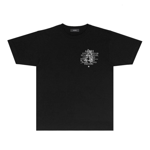 

summer fashion street amiryes cotton loose men's designer t shirt, White;black