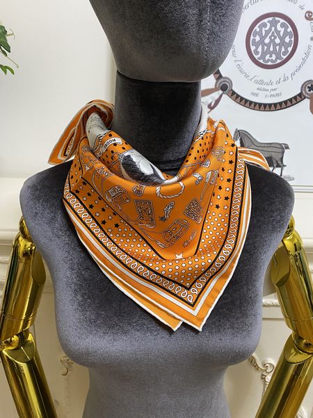 

women's square scarf 100% twill silk material print pattern beautiful scarves shawl size 70cm -70cm, Blue;gray
