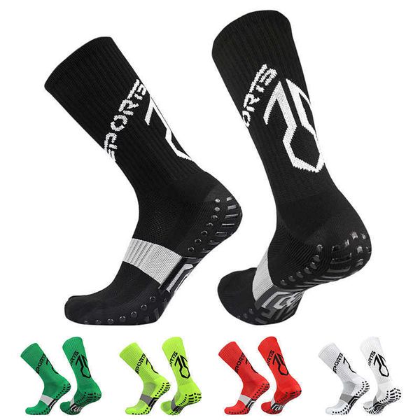 

sports socks new competition training nonslip silicone football socks men women outdoor sports breathable sweat absorbing soccer socks j2305, Black