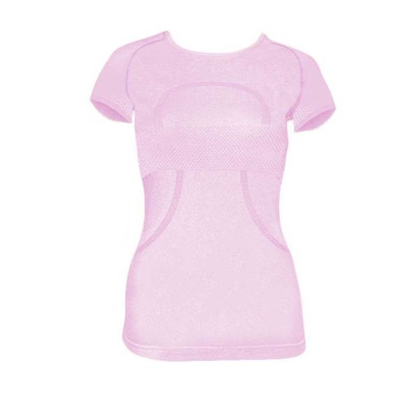 

yoga lulus lemons clothes sports fast-drying t-four round-neckeds high-stretch honeycomb yoga running plain-colored short-sleeved for women