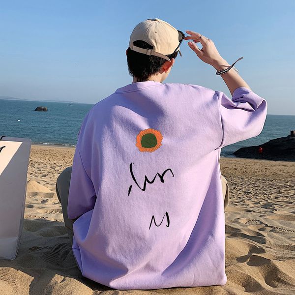 

men's t-shirts privathinker summer sunflower letter graphic men tshirts harajuku short sleeve casual loose t shirt o neck male tees 23, White;black