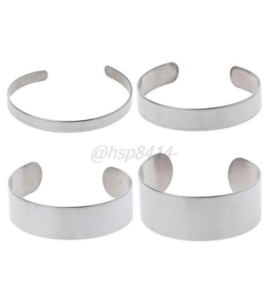 

10pcs titanium blank stamping bracelet diy leather cuff bangles jewelry making bangle5993089, Black