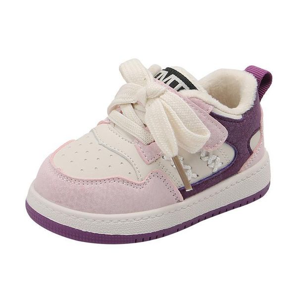 

first walkers kids shoes toddler baby footwear boys sneakers, shoes, color-blocking casual winter fleece girls cotton f10037