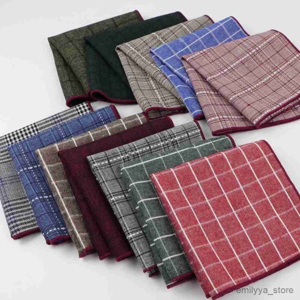 

2pcs handkerchiefs striped handkerchief scarves vintage cotton hankies plaid men's pocket square handkerchiefs, Blue;white