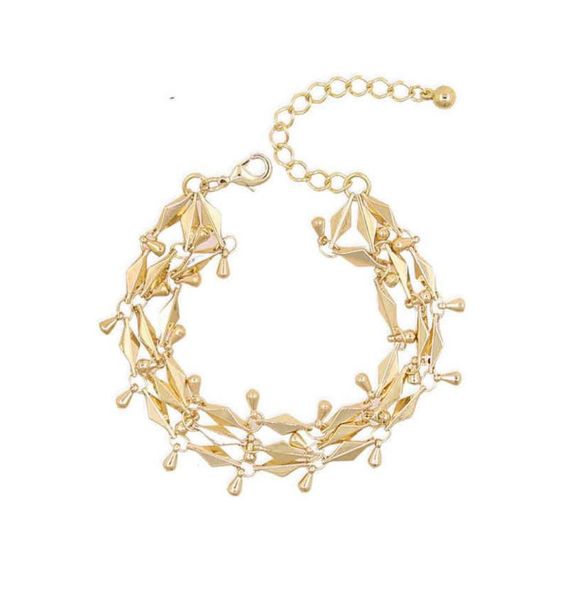 

jewelry fashion personality simple multilayer water drop chain female yilan jewelry bracelet to be9169119, Golden;silver