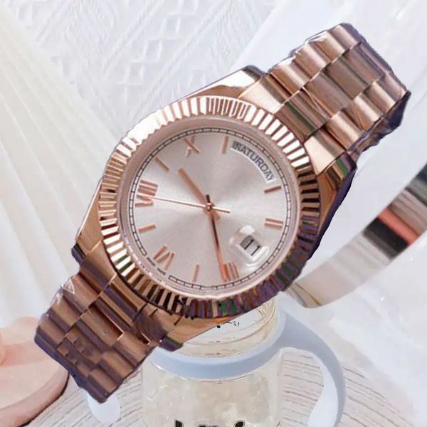

ladies wrist watches modern watch designer watchs womens watch 36mm automatic movement mechanical wristwatchs stainless steel strap sister h, Slivery;brown
