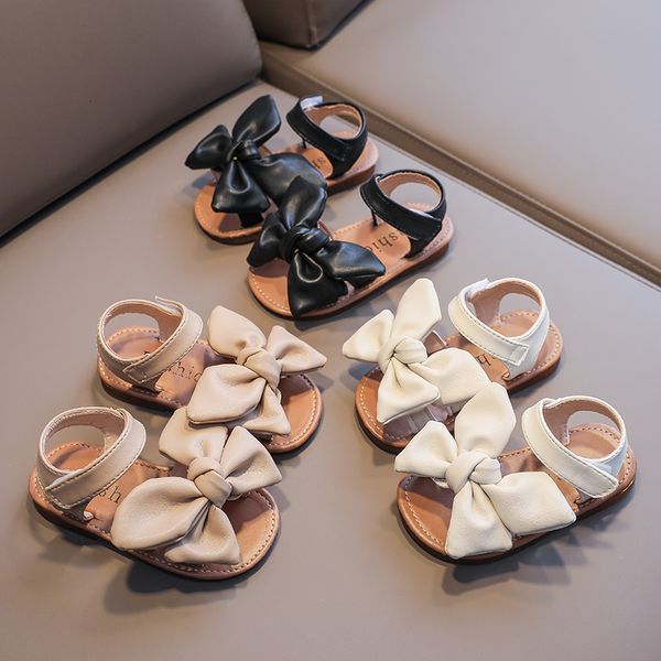 

sandals sandal musim panas anak perempuan bowtie besar kulit pu 21 30 manis slider c bergaya tiga warna fleksibel lucu anak flat 230516, Black;red