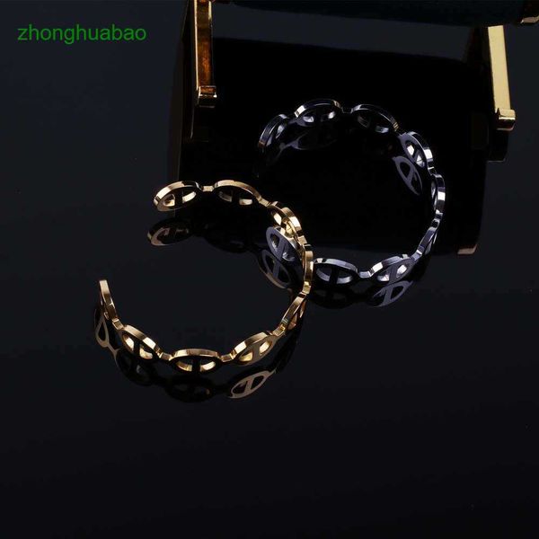 

hemres designer bracelet pig nose fashion friend handicraft for women in south korea titanium steel temperament network red bracelet ins sma, Black