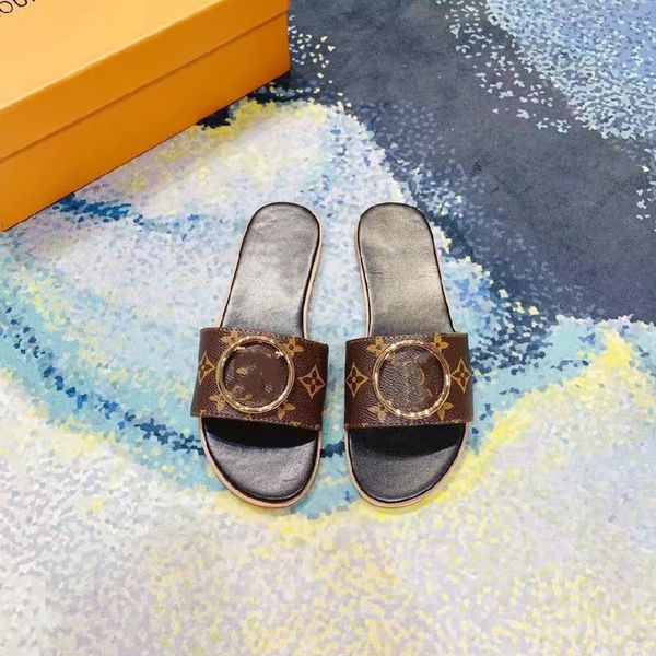 

paris luxury designer women sandals charm open-toe set foot 2023 tory vacation beach flat slippers casual lock flip flops women shoes slide, Black