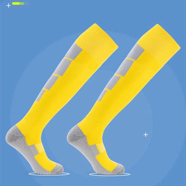 

sports socks men and women sweat absorbing and anti slip sports football socks knee length breathable training towel football socks j230517, Black