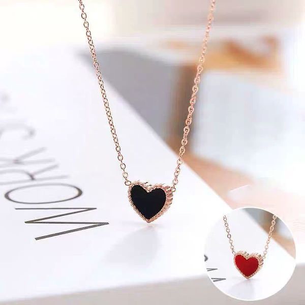 

Classic Design Double Side Heart Pendant Necklace Fashion Rose Gold Stainless Steel Necklaces