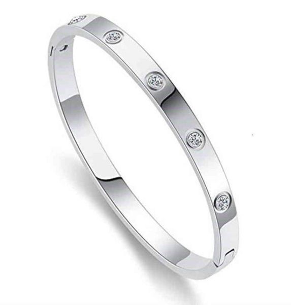 

selling simple valentine039s day wedding couple titanium steel diamond bracelet girlfriend gift6042768, Black