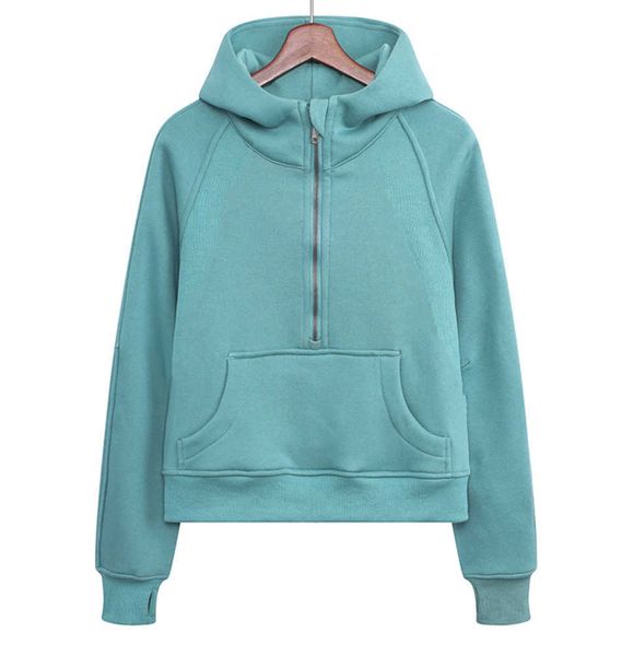 

women's hoodies sweatshirts tracksuits sweatshirt scuba lulus half zip outdoor leisure gym clothes women hooded lu trends in design, Black