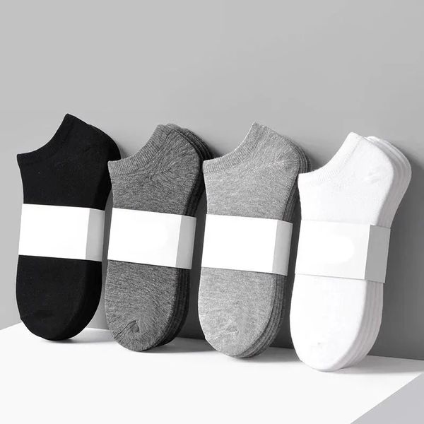 

low cut men socks solid color black white gray breathable cotton sports socks male short socks women men