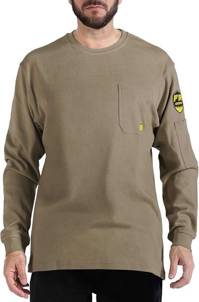 

round ptahdus fr men's shirt 155.93g/20.1.32g neck flame retardant long sleeve shirt 100% cotton work suit fr men's clothing nuzx, White;black