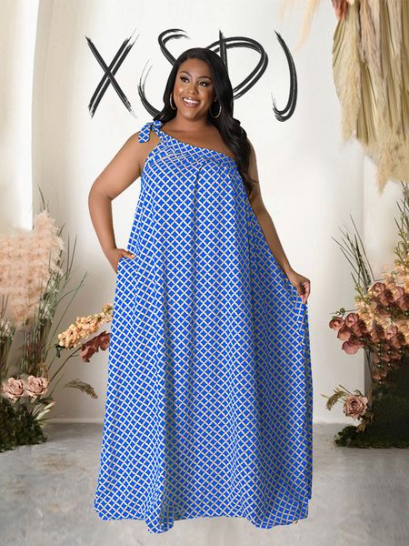 

plus size dresses elegant for women summer in loose fit maxi long bohemian size wholesale drop 230517, Black