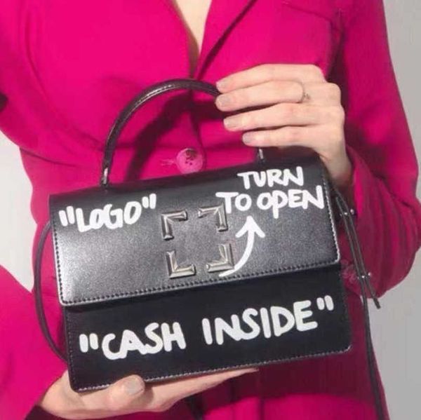 

women's fashion hand luxury bag evening bags offs brand designers graffiti handbag letter backpack classic one shoulder purse ladies ha, Black;red